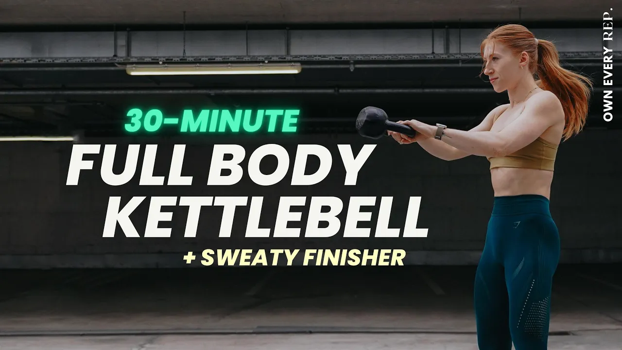 30 Min. FUN Full Body Kettlebell Workout | Intermediate | Fo