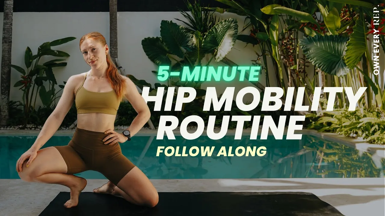 5 Min. Hip Mobility - Open Up & Strengthen Your Hips | No Ta